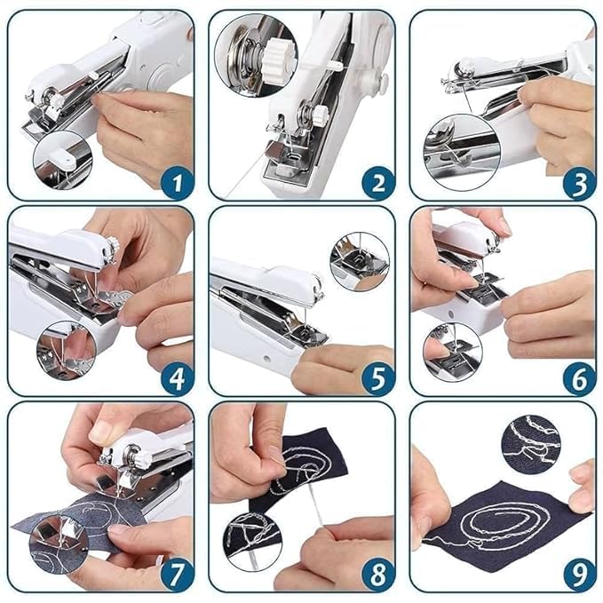 Best Quality MINI ELECTRIC CORDLESS SEWING MACHINE – Handheld & Portable For Quick Repairs & DIY Crafts