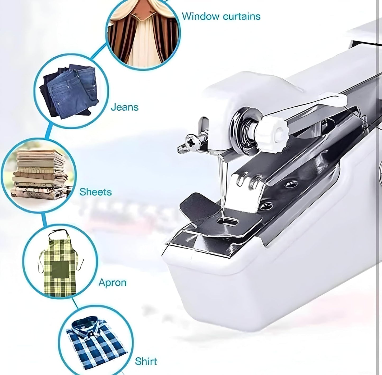Best Quality MINI ELECTRIC CORDLESS SEWING MACHINE – Handheld & Portable For Quick Repairs & DIY Crafts