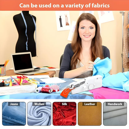 Best Quality MINI ELECTRIC CORDLESS SEWING MACHINE – Handheld & Portable For Quick Repairs & DIY Crafts